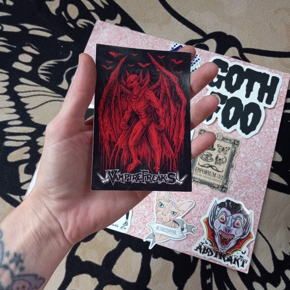 Set of 10 large gothic stickers! Including vampire freaks brand Vampire sticker - Picture 2 of 2